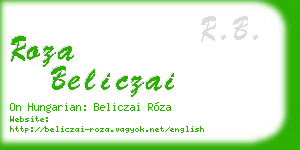 roza beliczai business card