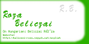 roza beliczai business card